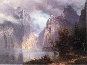 Albert Bierstadt Scene in the Sierra Nevada France oil painting artist